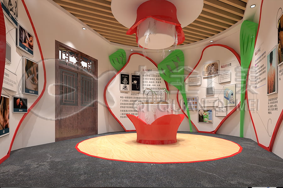 禁毒展廳建設(shè)，智慧禁毒防艾館，裝修設(shè)計公司，禁毒展館設(shè)計平面圖