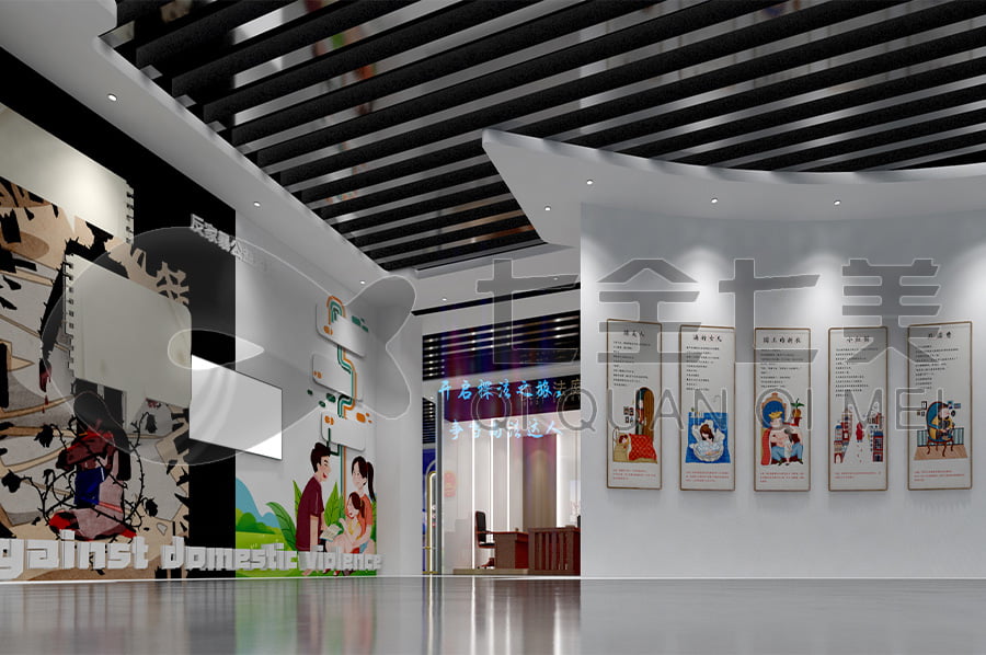 未成年法治教育基地，法制宣傳平臺產(chǎn)品，法院法制主題展廳設計平面圖